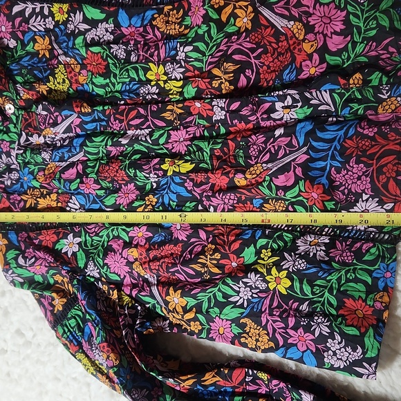 FARM Rio Multicolor Tropical Garden Puff Sleeve Blouse - Picture 15 of 16